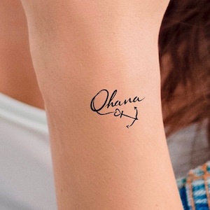 Ohana Heart Anchor Temporary Tattoo - Family Beach Tattoo