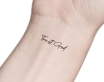Trust God Temporary Tattoo - Religious Tattoo
