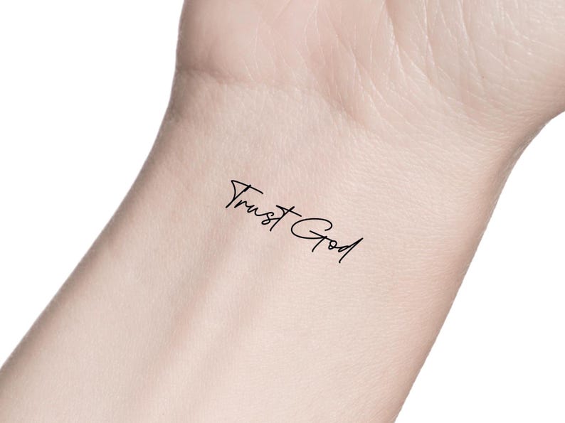 Trust God Temporary Tattoo - Religious Tattoo - Etsy