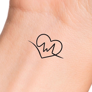 Heart Heartbeat Tattoos - I Love My Dog Mom / Dog Mom / Heartbeat Tattoos 
