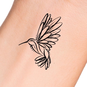 Hummingbird Temporary Tattoo / Bird Tattoo
