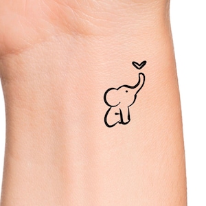 Baby Elephant Temporary Tattoo