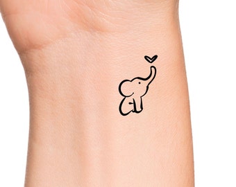 Baby Elephant Temporary Tattoo