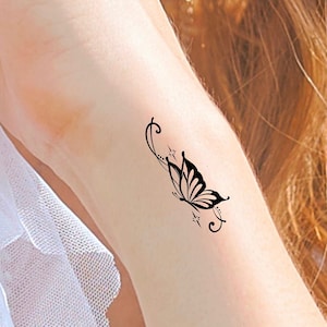 Butterfly Swirl Temporary Tattoo