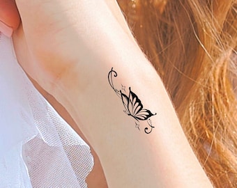 Butterfly Swirl Temporary Tattoo
