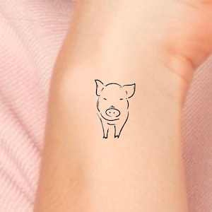 Pig Temporary Tattoo