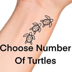 Sea Turtles Temporary Tattoo