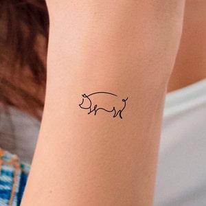 Pig Temporary Tattoo
