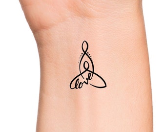 Mother Daughter Love Temporary Tattoo / Mother Daughter Celtic Symbol / Mother Child