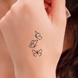 3 Butterflies Temporary Tattoo