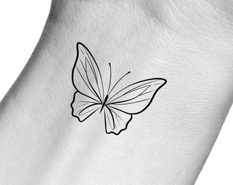 Butterfly Wrist Temporary Tattoo