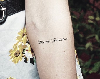 Göttlich Weibliches temporäres Tattoo