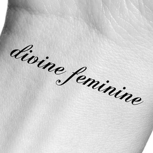 Divine Feminine Temporary Tattoo