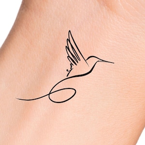 Hummingbird Temporary Tattoo
