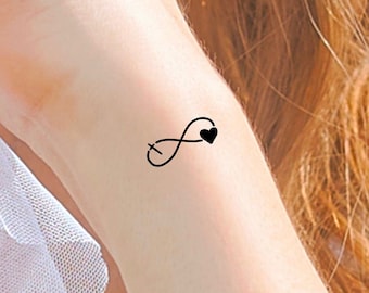 Cross Heart Infinity Temporary Tattoo