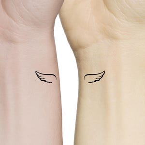 Matching Angel Wings Temporary Tattoo