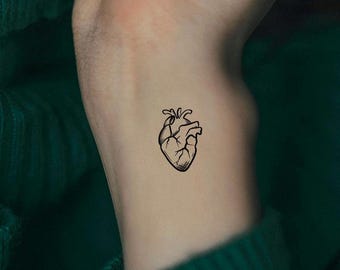 Anatomical Heart Temporary Tattoo