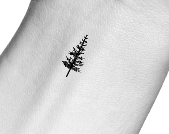 Little Pine Tree Temporary Tattoo