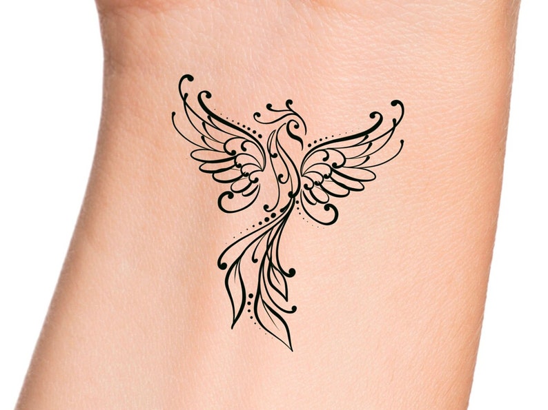 Phoenix Temporary Tattoo / Still I Rise Phoenix Etsy