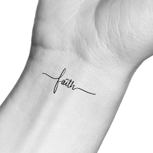 Faith Cross Temporary Tattoo / religious tattoo