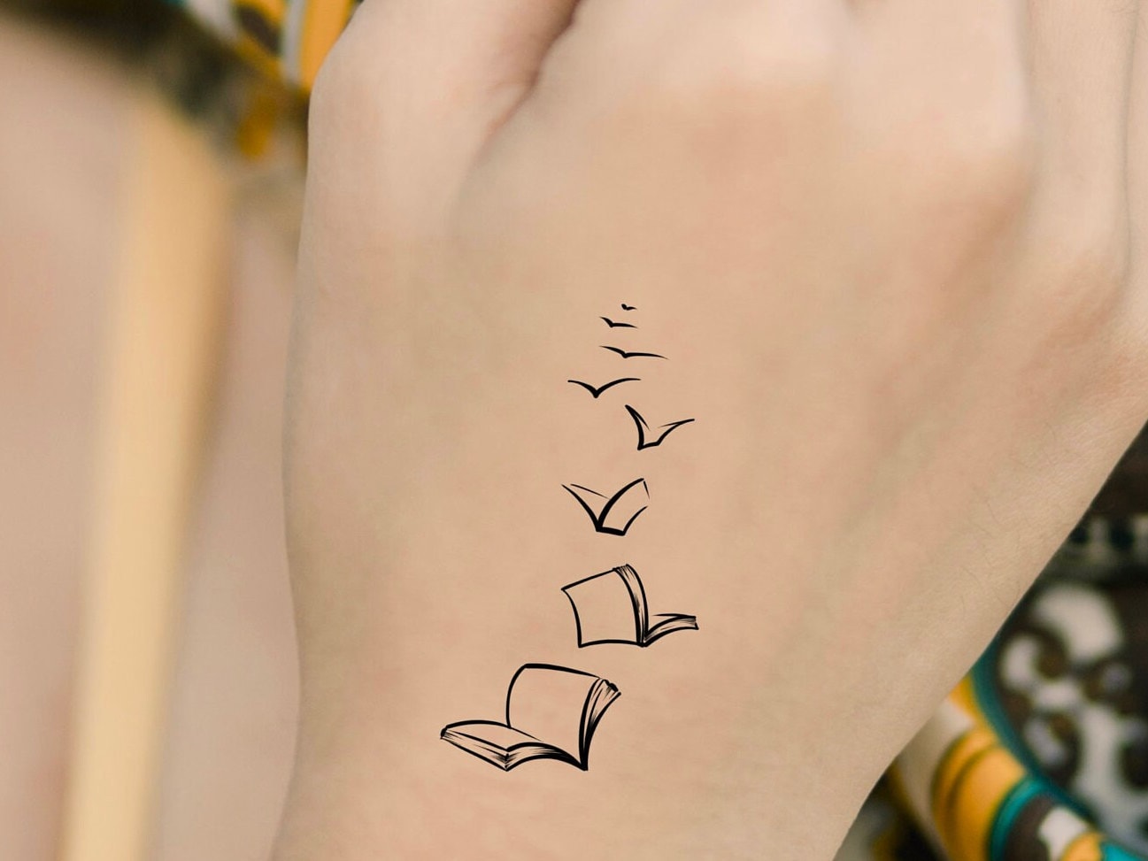 Books Birds Temporary Tattoo - Etsy Books Birds Temporary Tattoo - Etsy
