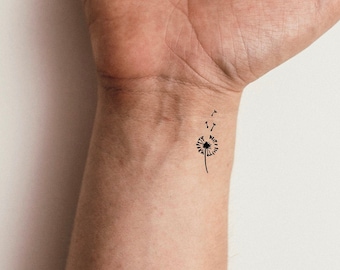 Small Dandelion Temporary Tattoo