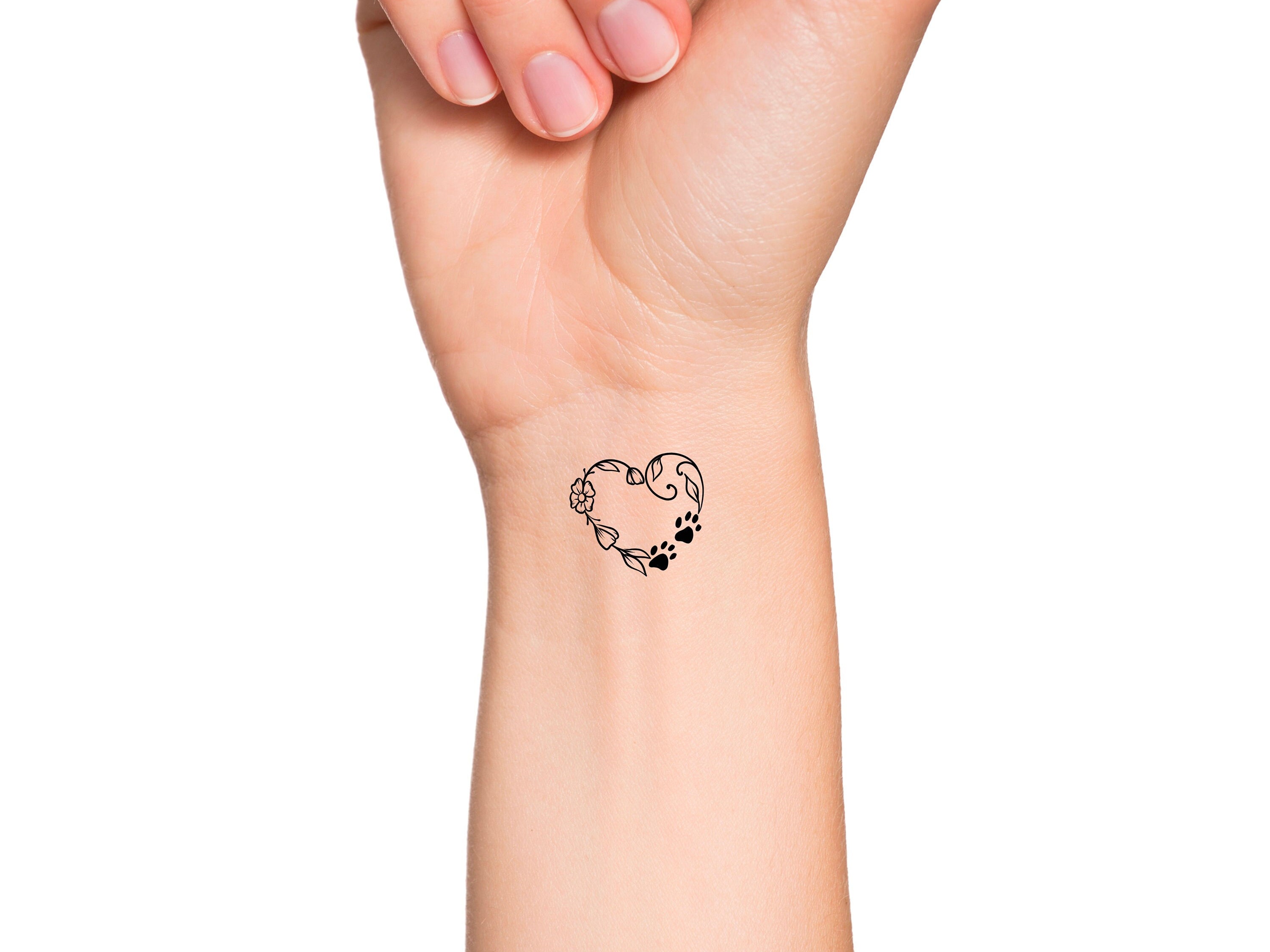 Dog Paw Tattoo - Etsy