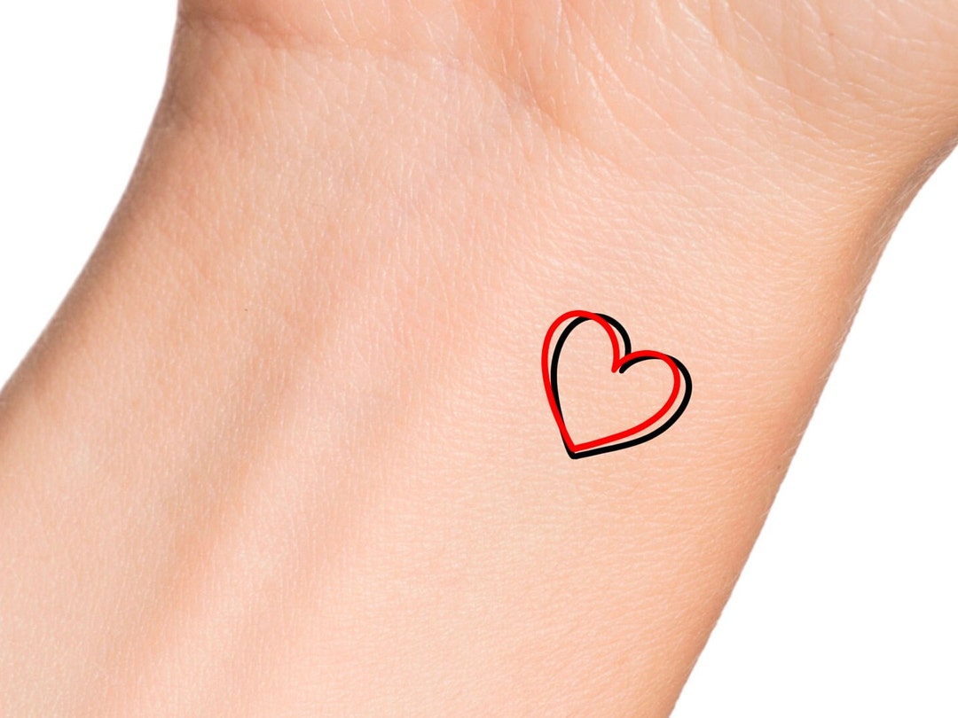 Little Heart Temporary Tattoo - Etsy