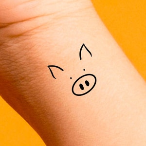 Pig Temporary Tattoo