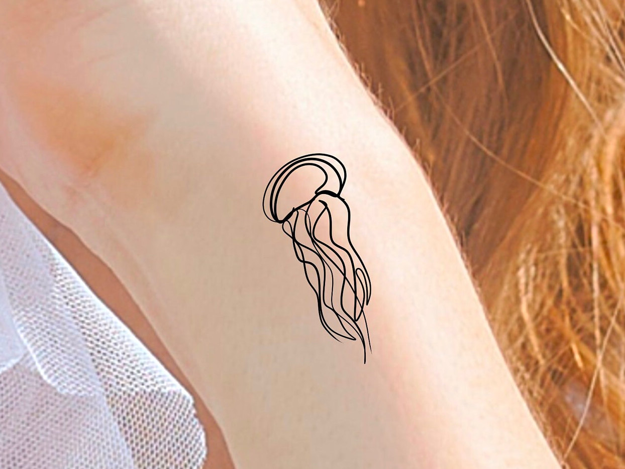 Jellyfish Tattoo - Etsy Australia Jellyfish Tattoo - Etsy Australia