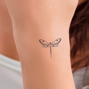 Dragonfly Swirls Temporary Tattoo