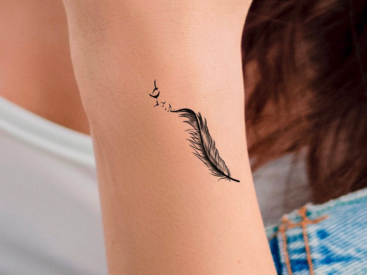 Feather Temporary Tattoos MyBodiArt