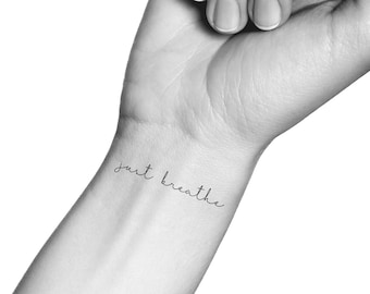 Just Breathe Temporary Tattoo