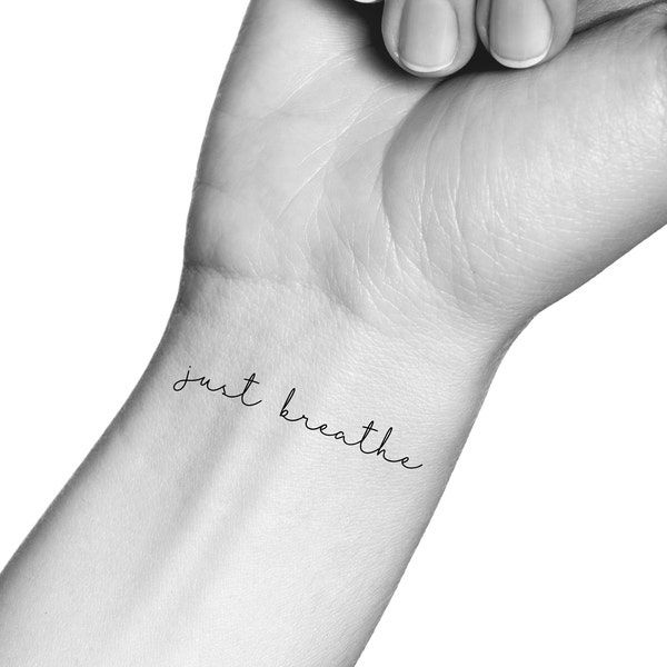 Just Breathe Temporary Tattoo