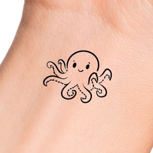 Cute Octopus Temporary Tattoo