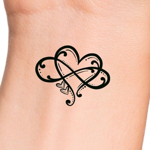 Infinity Heart Temporary Tattoo