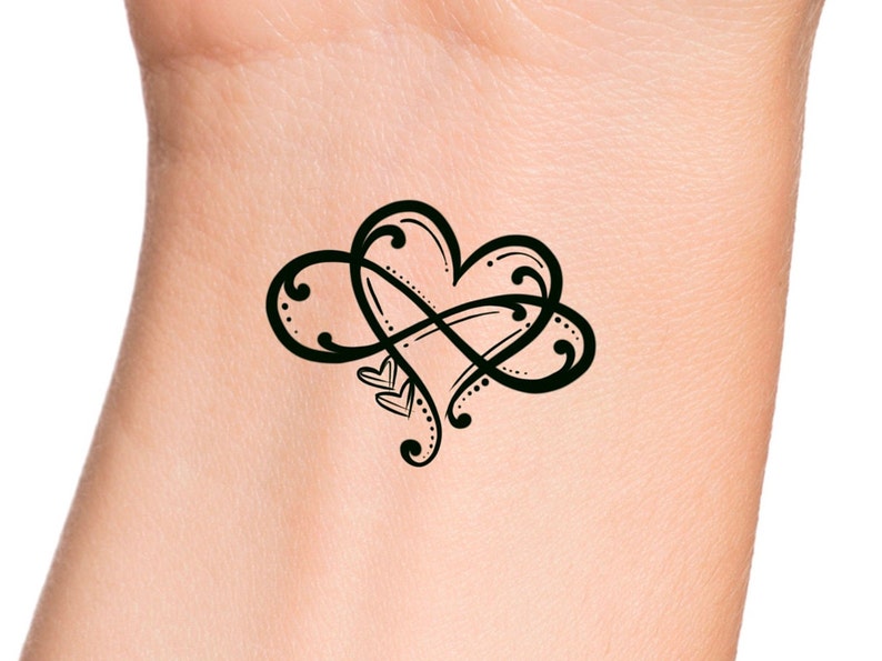 Infinity Heart Temporary Tattoo image 1