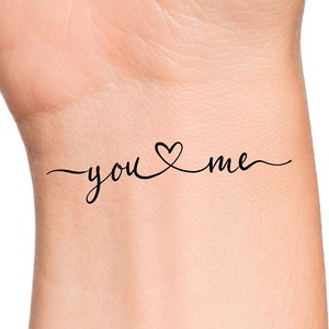 You Heart Me Temporary Tattoo - Love Wrist Tattoo