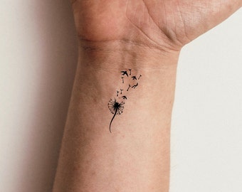 Dandelion Birds Temporary Tattoo