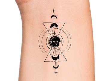 Moon Phases Temporary Tattoo