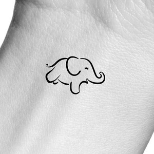 Cute Elephant Temporary Tattoo