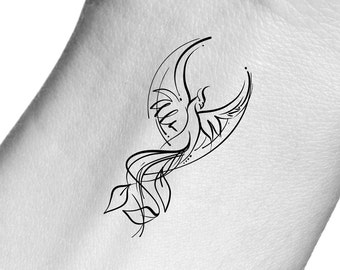 Rebirth Phoenix Temporary Tattoo