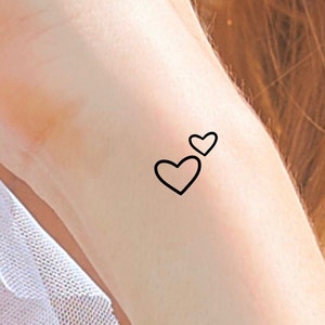 2 Little Hearts Temporary Tattoo