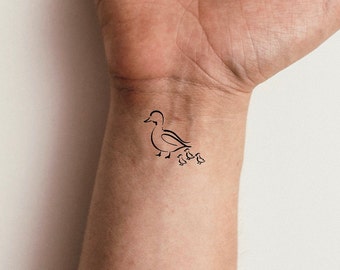 Baby Enten temporäres Tattoo