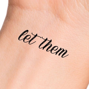 Let Them Temporary Tattoo - Etsy
