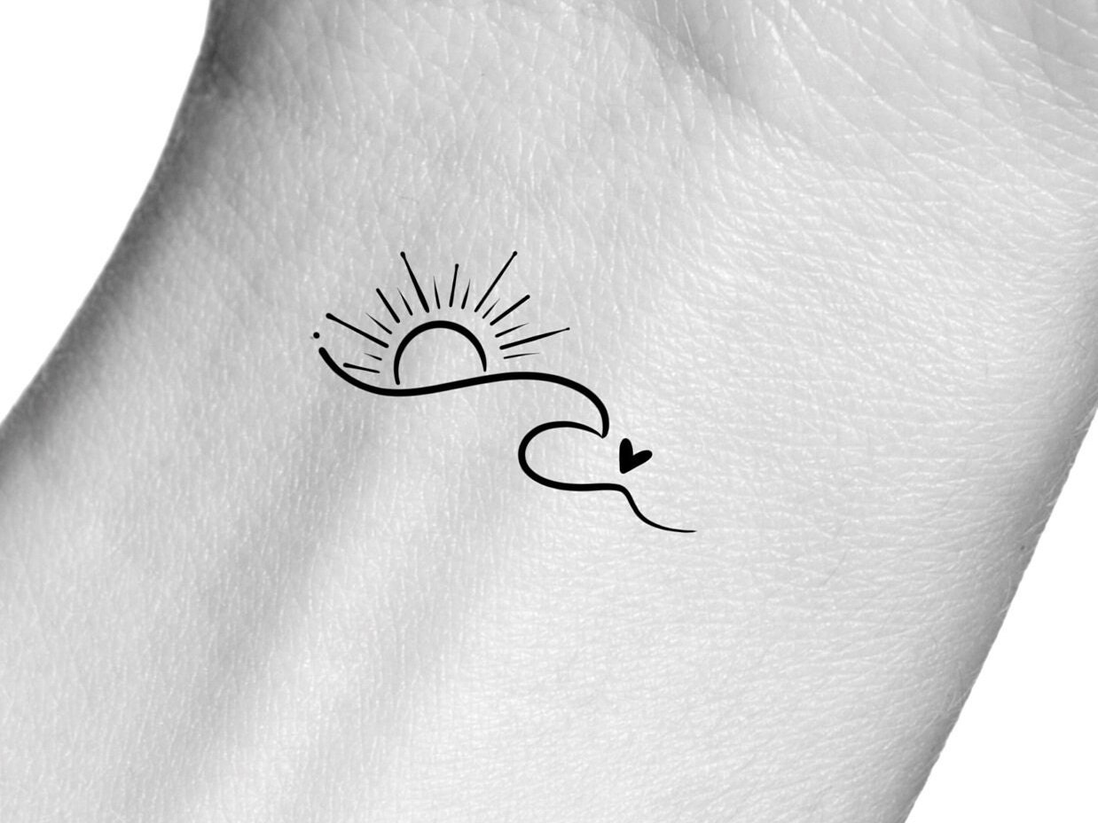 TATTOOOIE  TEMPORARY TATTOO  WAVE  SUN MINIMALIST  Lazada PH