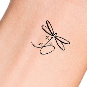 Dragonfly Temporary Tattoo  Set of 3  Tatteco