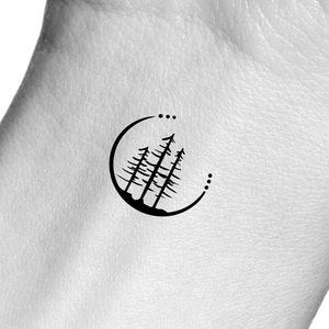 Minimalist Trees Temporary Tattoo