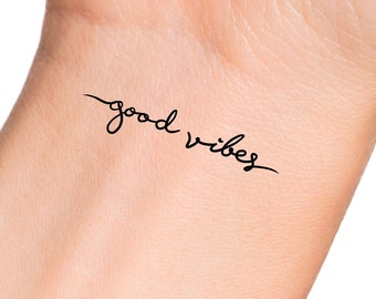 Good Vibes Temporary Tattoo