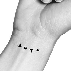 Minimalist Birds Temporary Tattoo - Etsy